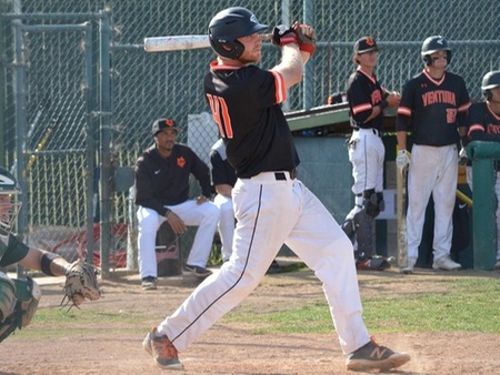 Pirate sophomore Zane Chittenden had a pair of hits in Ventura's 4-1 loss at Cerritos in the regular season finale.