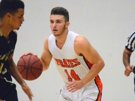 Pirate freshman Zach Gwin scored 15 points with six assists in VC's 99-92 victory over Desert in the consolation final of the Alvin Hunter Classic in San Bernardino Sunday.