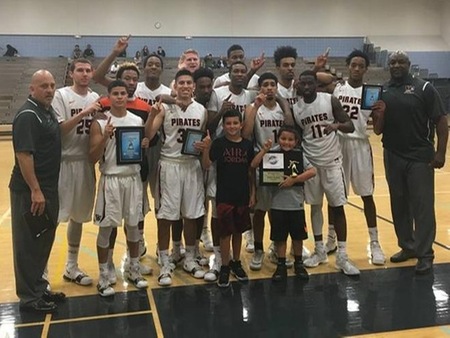 The Pirates' men's basketball team defeated previously unbeaten Cerritos 74-66 Saturday to capture the championship of the Irvine Valley Classic.