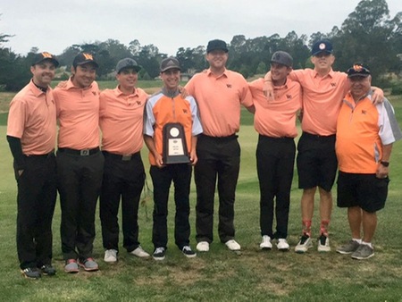 THe Pirate golf team matched its best finish ever, taking third place at the CCCAA State Championships Monday in Arroyo Grande. Joey Herrere tied for second place in the 36-hole event, earning All-State honors.