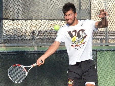 VC freshman Cody Castro was a double winner at Santa Barbara Tuesday, winning his No. 6 singles match 6-2, 6-4, and teaming up with Antonio Rosales to capture No. 1 doubles, 8-4.