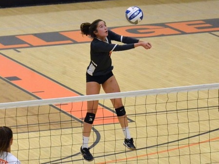 VC libero Leslie Perez had nine digs in the Pirates' 3-set loss at No. 8 Bakersfield on Wednesday.