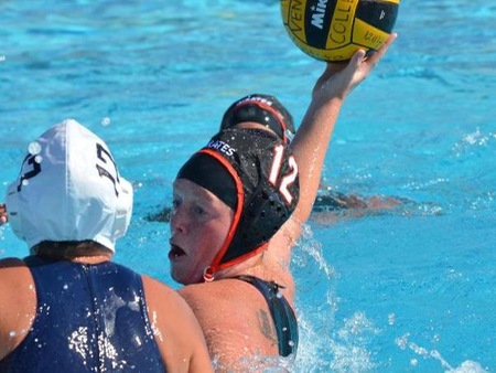 Sophomore Jerilyn Hollis scored three goals in VC's 7-5 win over Santa Monica Tuesday at the Ventura Aquatic Center.