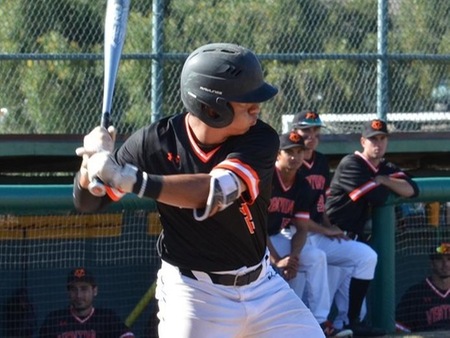 VC sophomore Rudy Aguilar had a pair of hits in the Pirates' 7-3 loss to Moorpark Friday at Pirate Park.
