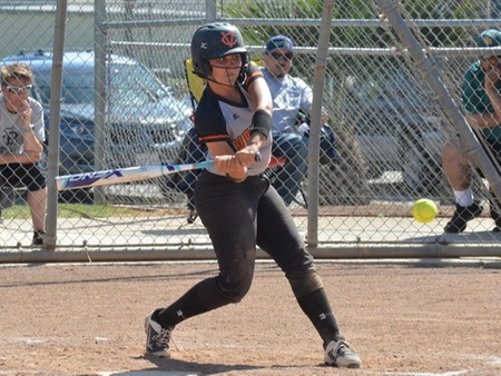VC sophomore Kaylee Neal had five hits in Friday's two games, both Pirate victories, to open the 2019 season.