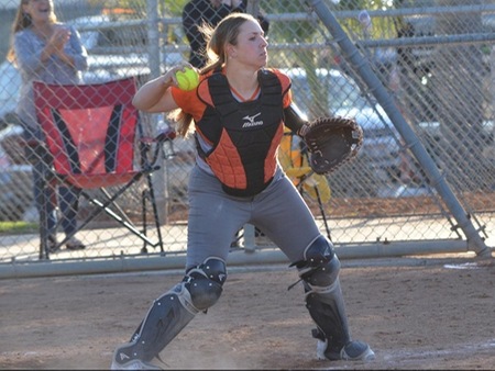 VC sophomore Cassidy Craig had three hits at the plate in the Pirates double header Tuesday against Santiago Canyon.