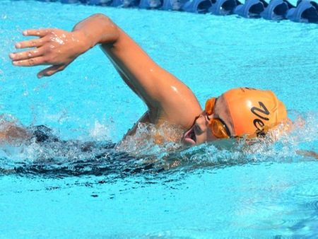 Maria Petraitis finished 15th in the 400-yard individual medley at the CCCAA State Championships Friday at East Los Angeles College.