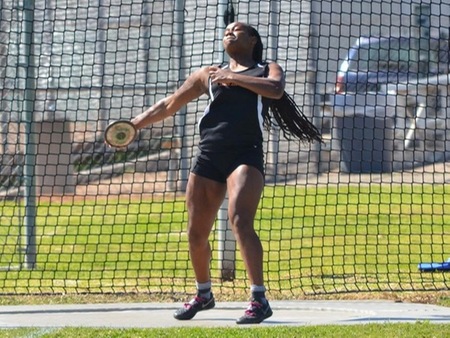 VC freshman Cynthia Tuzak strengthened her hold on the WSC's discus standings with another victory at the Santa Barbara Easter Open on Friday. She is the No. 1-ranked discus thrower in the WSC and ranked No. 2 in Southern California.