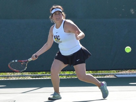 Freshman Aline Rojas had a victory in No. 2 singles, helping the Pirates' women's tennis team to a 6-3 win over San Diego City Friday at the VC Tennis Center.
