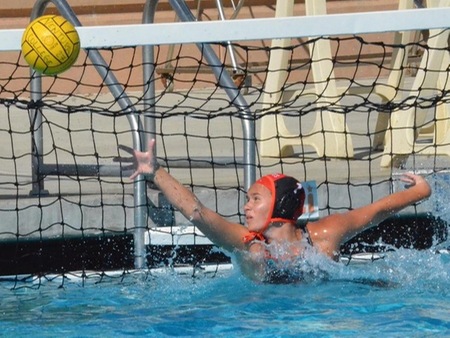 Ventura goalie Shayle Barrus had 12 saves and only allowed one goal as the Pirates' women's water polo team advanced in the Western State Conference Tournament with a 5-1 victory at Cuesta on Wednesday.