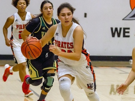 VC freshman Celeste Salazar scored six points with six assists in her first start Wednesday at Oxnard.  VC won the game 76-41.
